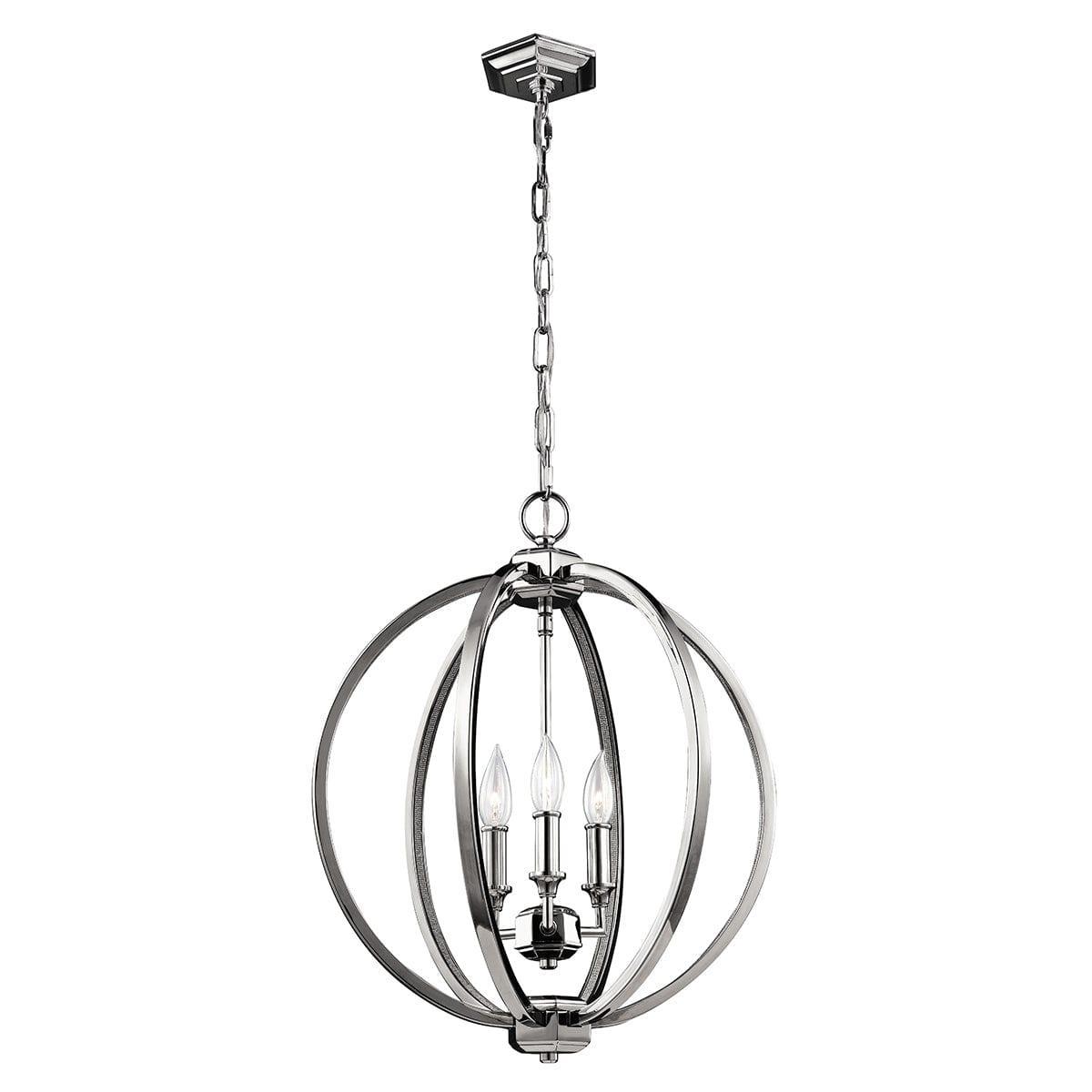 Feiss Corinne 3 Light Nickel Medium Pendant Ceiling Light-Ceiling Pendant Lights-Elstead Lighting-1-Tiffany Lighting Direct