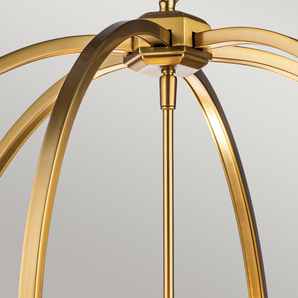 Feiss Corinne 6 Light Brass Pendant-Ceiling Pendant Lights-Elstead Lighting-2-Tiffany Lighting Direct