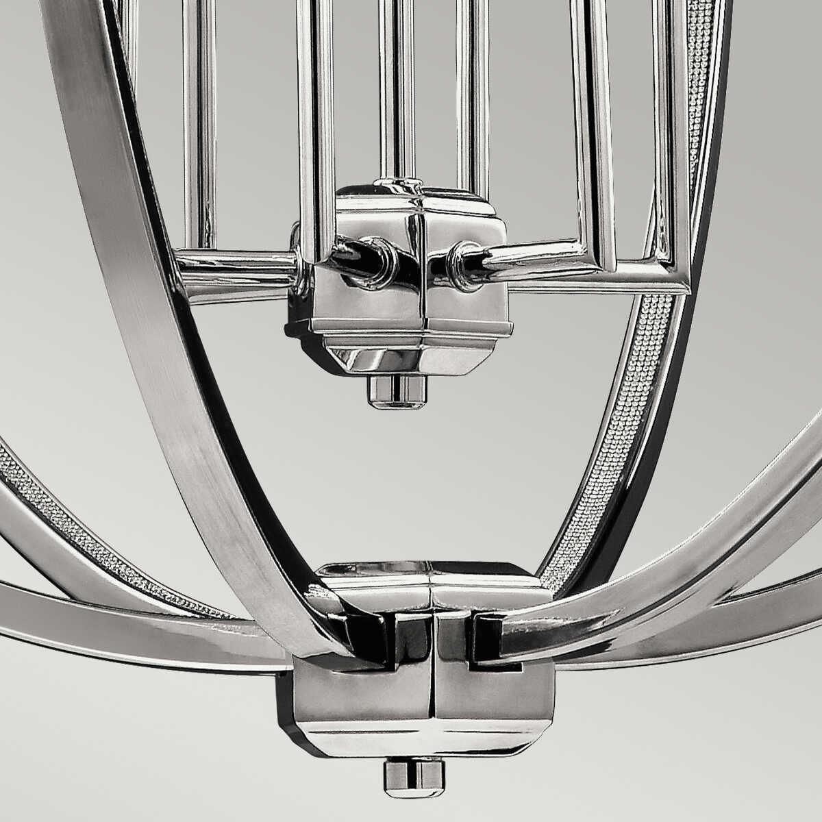 Feiss Corinne 6 Light Polished Nickel Pendant Ceiling Light-Ceiling Pendant Lights-Elstead Lighting-7-Tiffany Lighting Direct