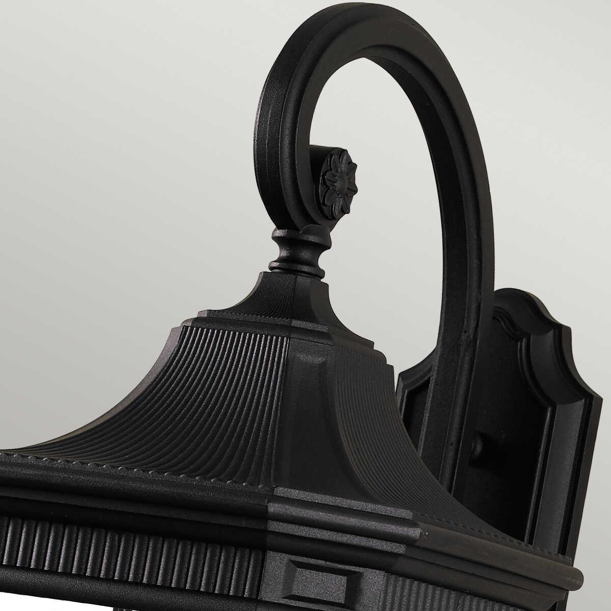 elstead cotswold lane black large outdoor wall lantern Detailed Close Up