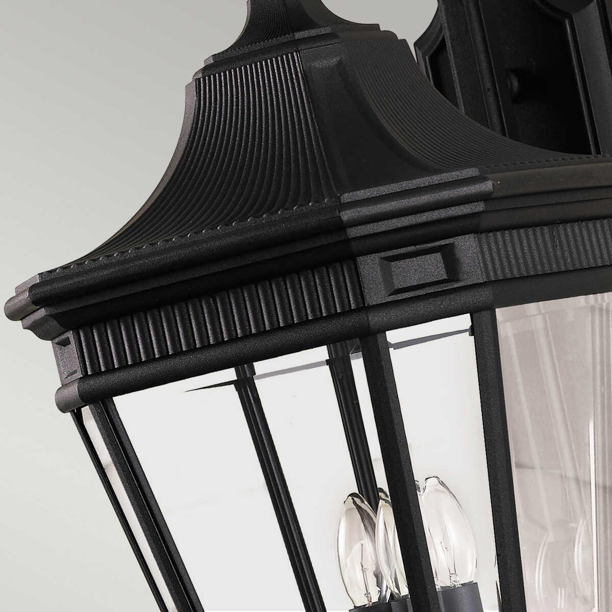 elstead cotswold lane black large outdoor wall lantern Living Room Close Up