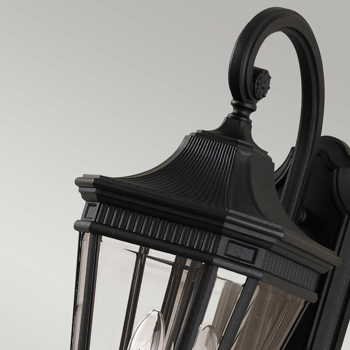 elstead cotswold lane black outdoor medium wall lantern Detailed Close Up