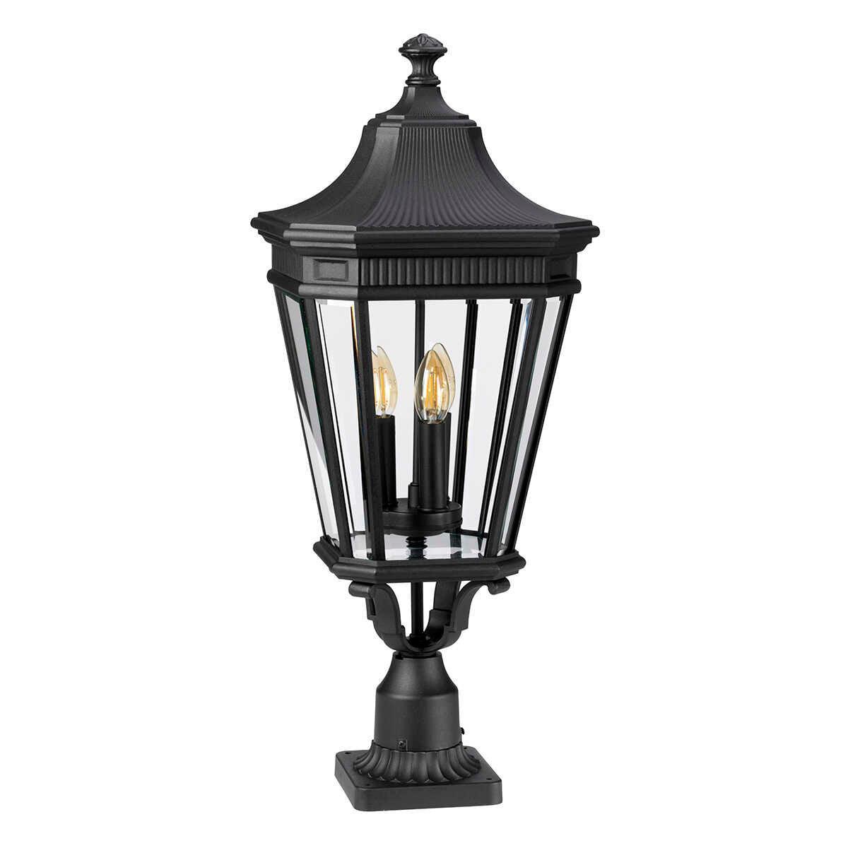 elstead cotswold lane black large outdoor pedestal lantern Other Close Up