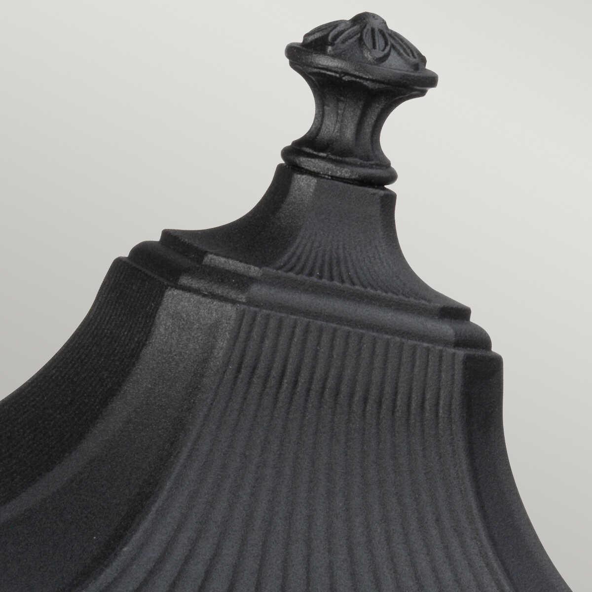 elstead cotswold lane black medium outdoor pedestal lantern Detailed Close Up