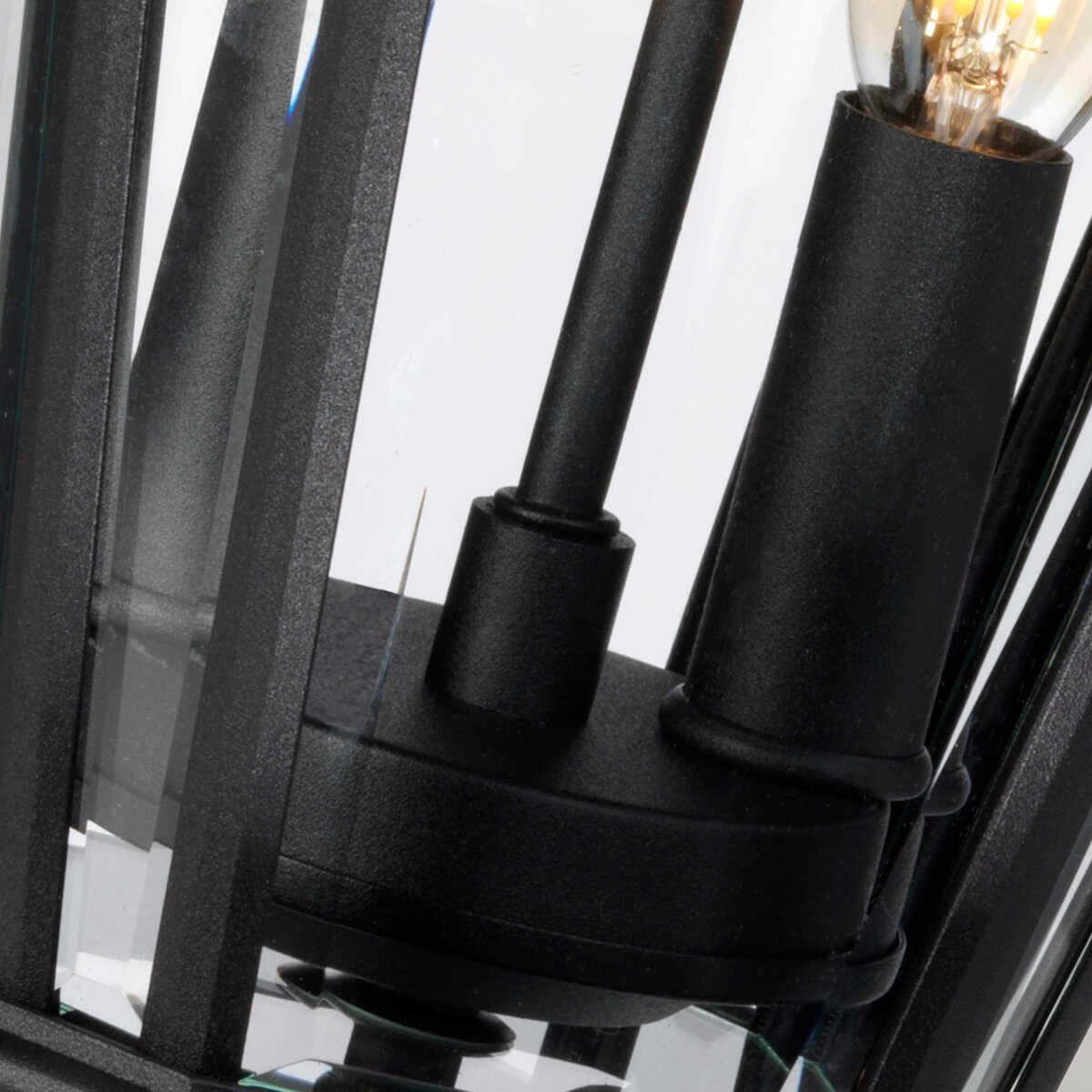 elstead cotswold lane black medium outdoor pedestal lantern Living Room Close Up