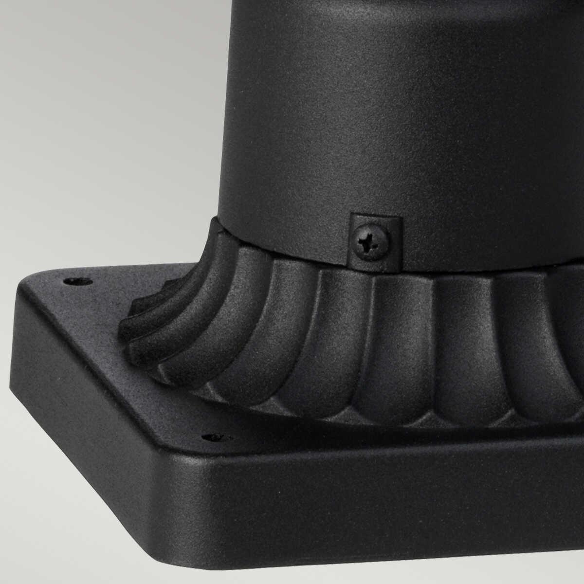 elstead cotswold lane black medium outdoor pedestal lantern Detailed Close Up