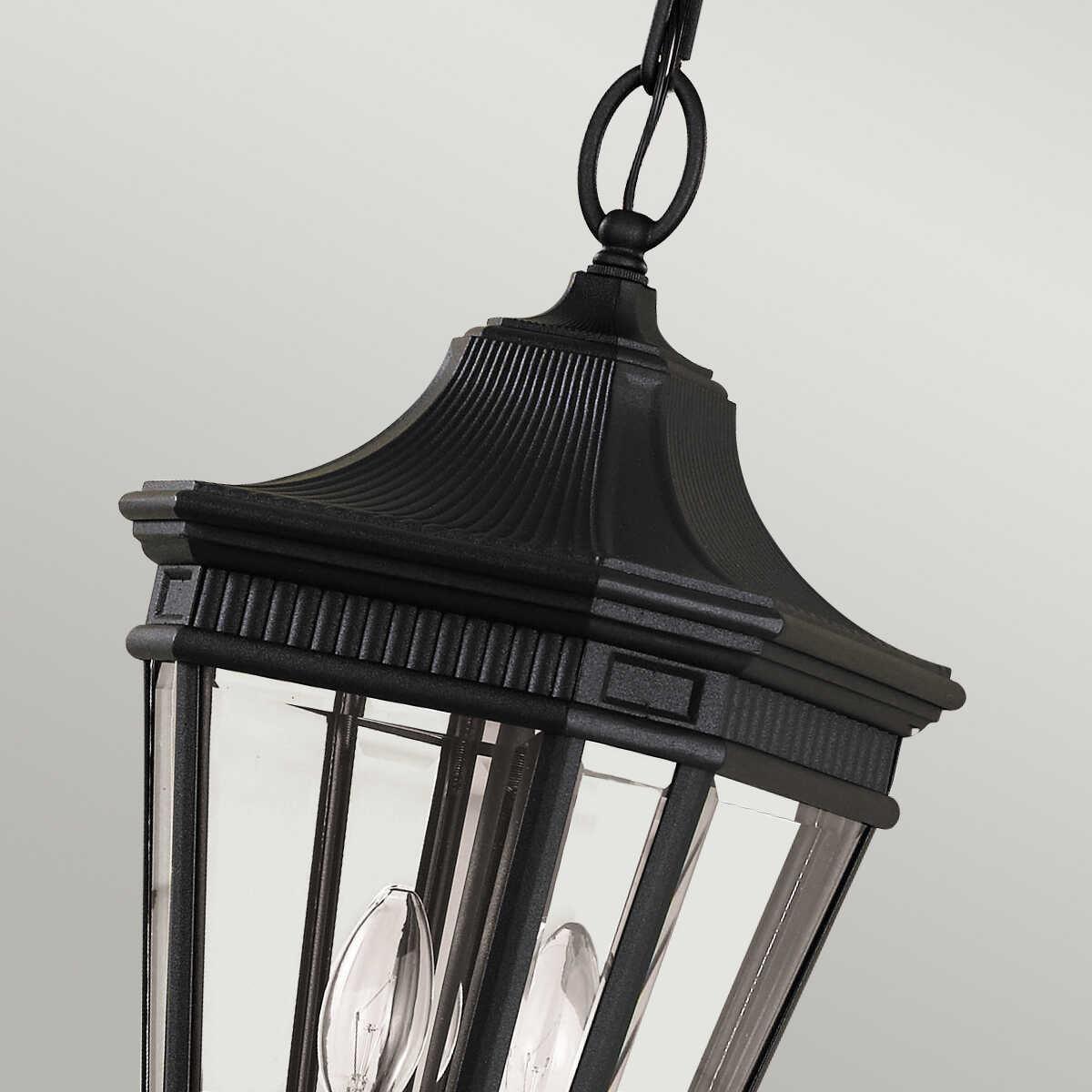 elstead cotswold lane black medium outdoor pendant lantern Living Room Close Up