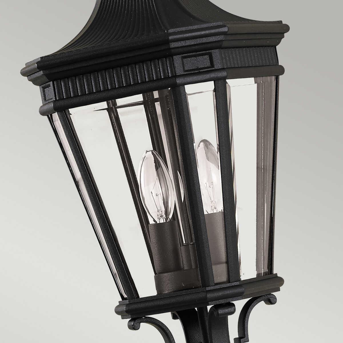 elstead cotswold lane black medium outdoor pendant lantern Detailed Close Up