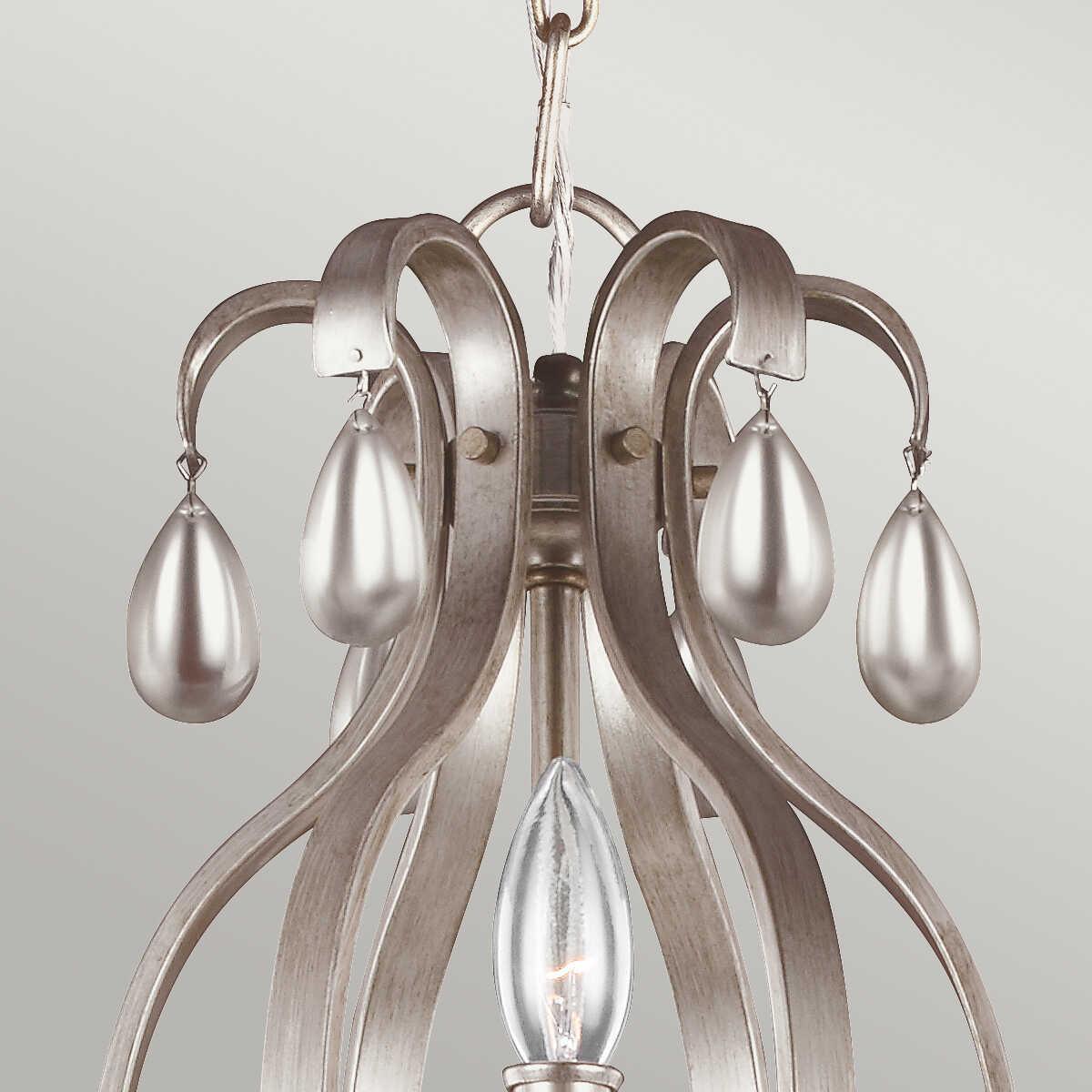 Feiss DeWitt 9 Light Chandelier Ceiling Light - Sunrise Silver-Elstead Lighting-7-Tiffany Lighting Direct