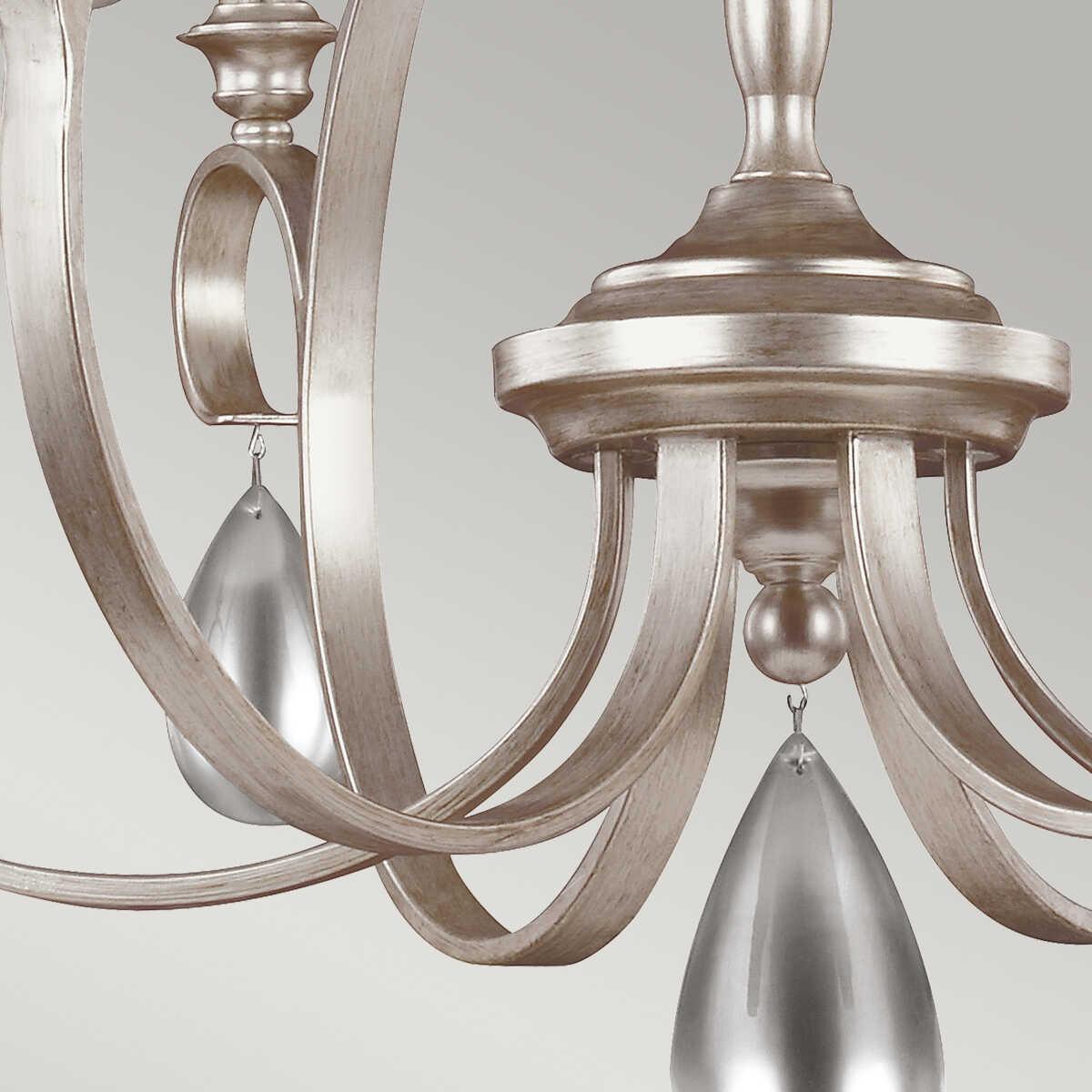 Feiss DeWitt 9 Light Chandelier Ceiling Light - Sunrise Silver-Elstead Lighting-9-Tiffany Lighting Direct