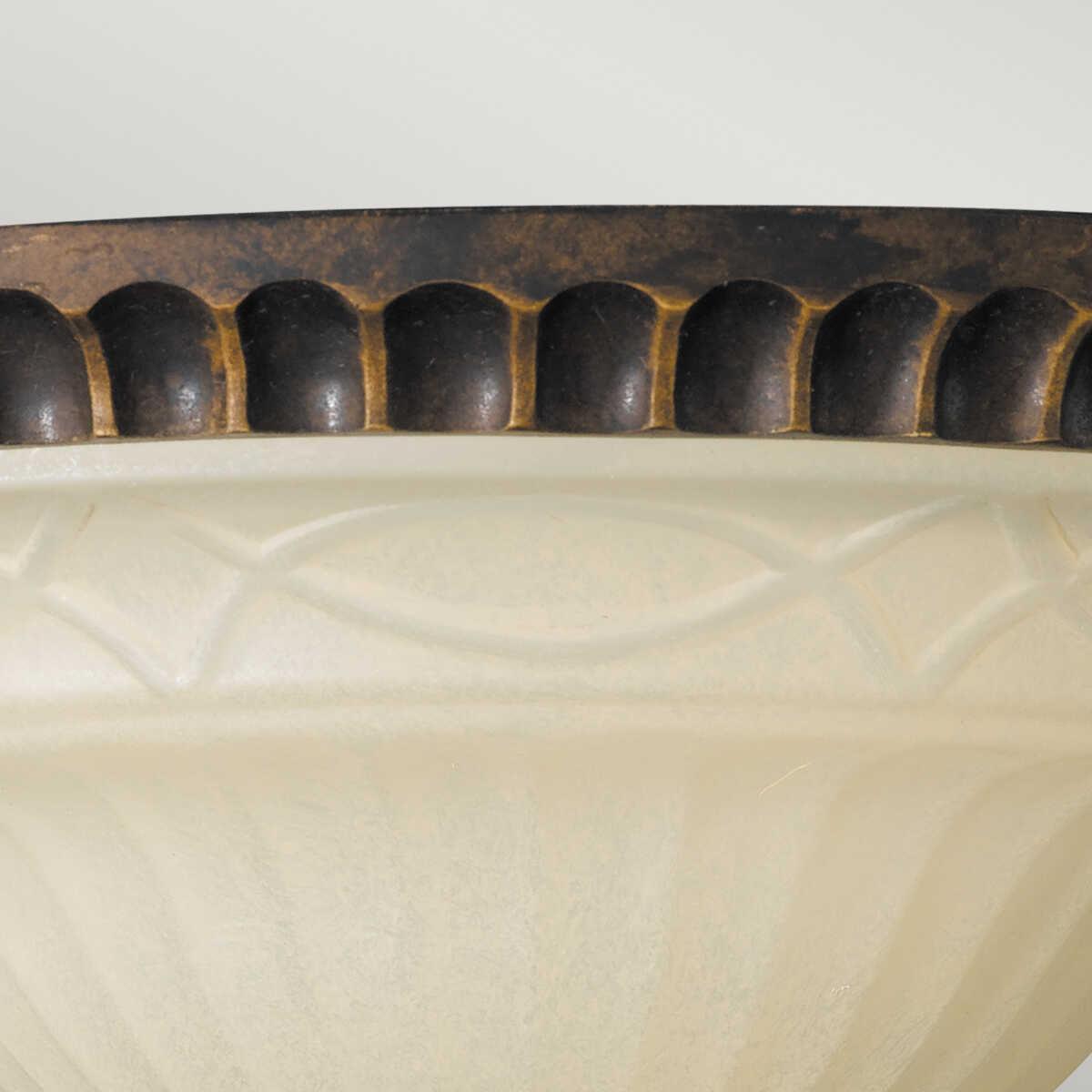 Elstead Feiss Drawing Room Bronze Flush Ceiling Light Living room wide shot