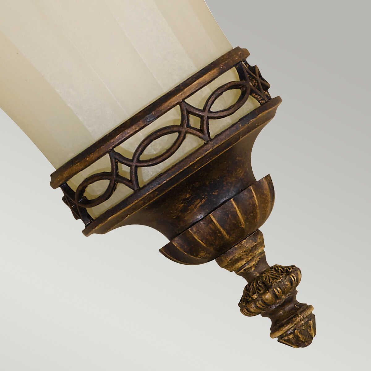feiss drawing room 1 light small walnut wall uplighter Close Up