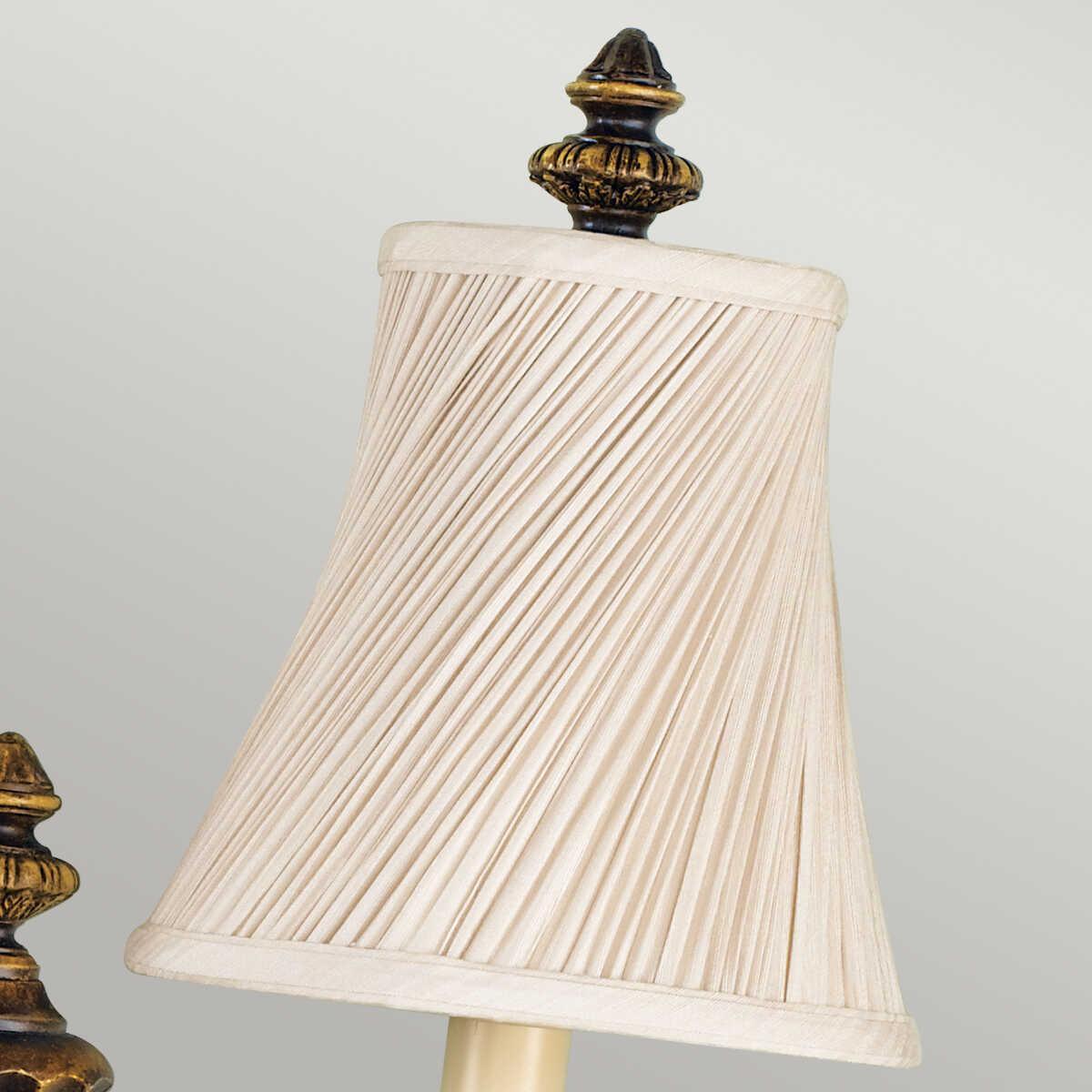 feiss drawing room walnut finish twin arm wall light with fabric shades Living Room Close Up