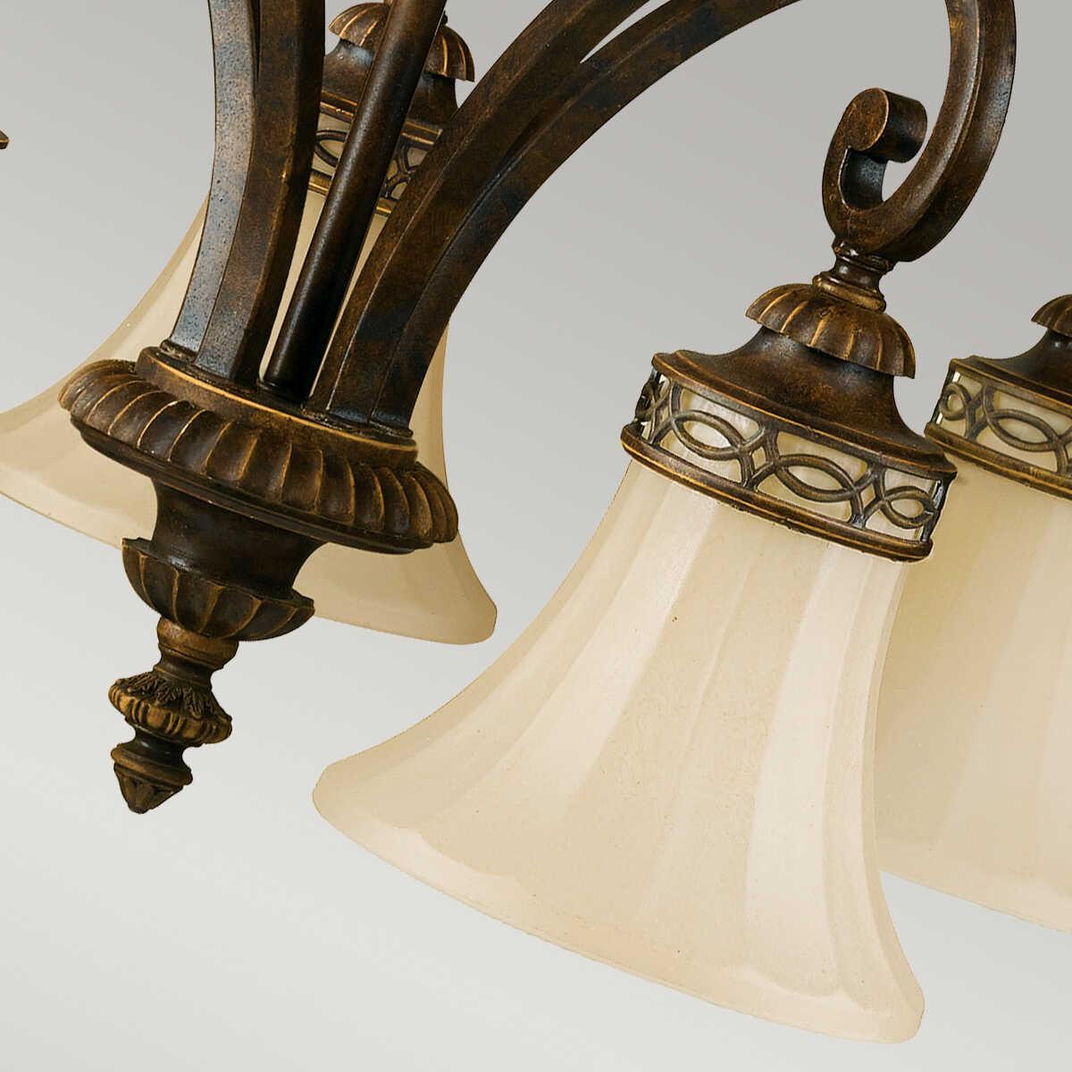 Elstead Feiss Drawing Room Walnut Finish 5 Light Chandelier-Elstead Lighting-6-Tiffany Lighting Direct