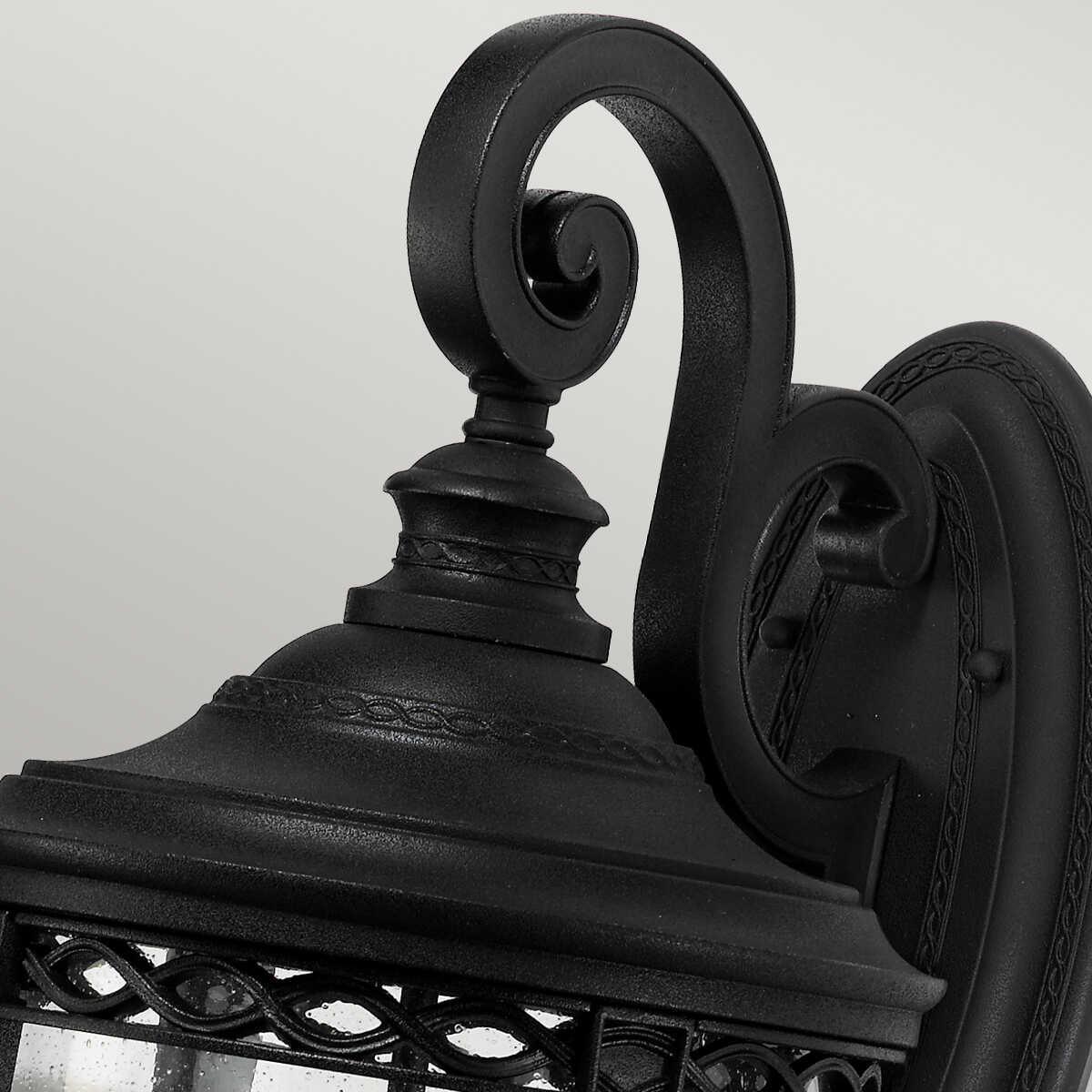 elstead english bridle black finish large outdoor wall lantern Detailed Close Up