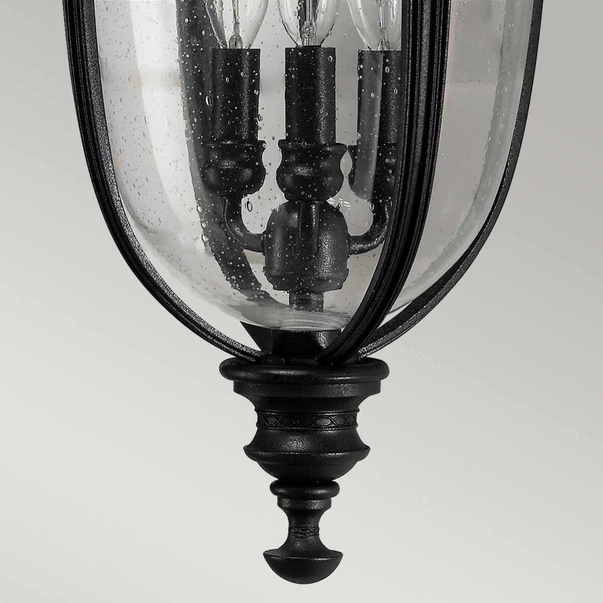 elstead english bridle black finish large outdoor wall lantern Close Up LED Bulb