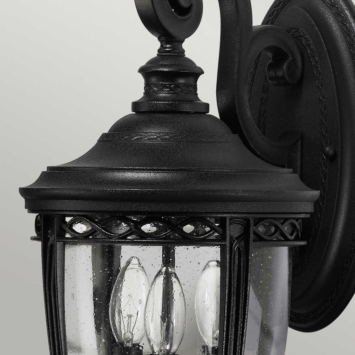 elstead english bridle black finish medium outdoor wall lantern Living Room Close Up