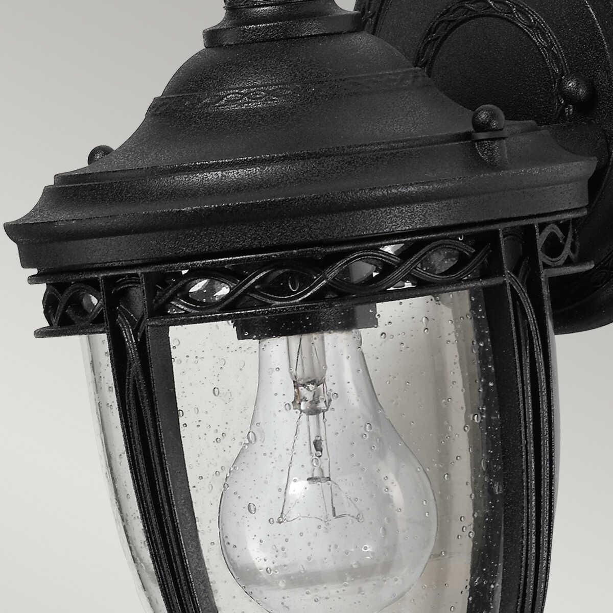 elstead english bridle black finish small outdoor wall lantern Living Room Close Up