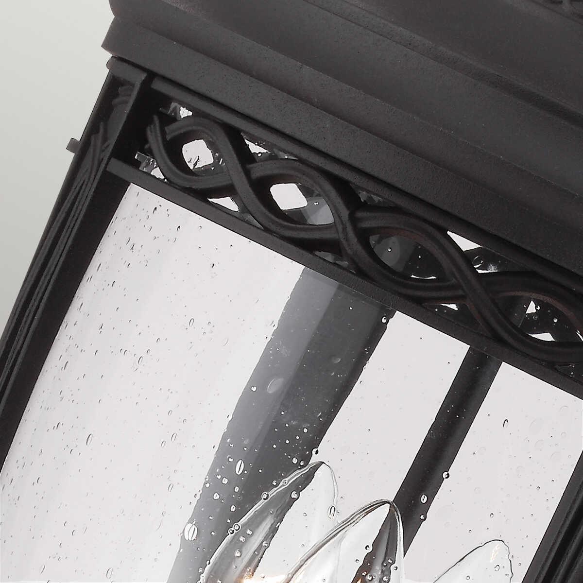 elstead english bridle black finish large outdoor pedestal lantern Living Room Close Up