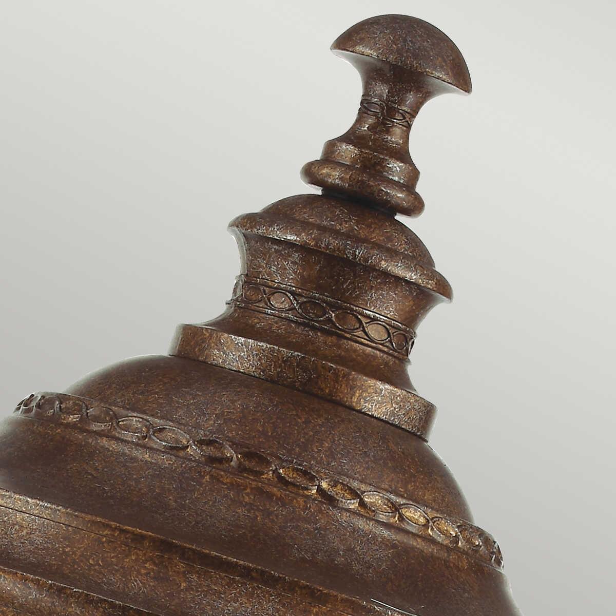 elstead english bridle british bronze finish large outdoor pedestal lantern Detailed Close Up