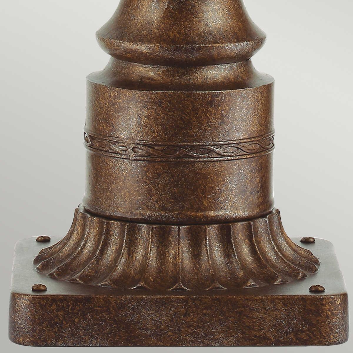 elstead english bridle british bronze finish large outdoor pedestal lantern Detailed Close Up