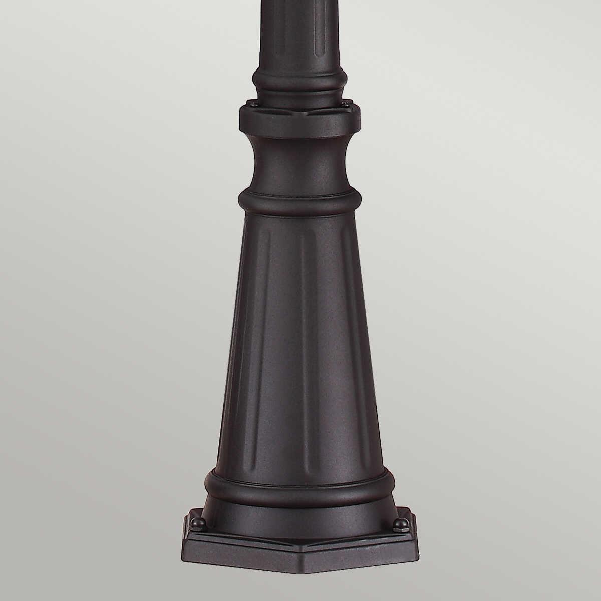 elstead english bridle black finish large outdoor lamp post lantern Close Up LED Bulb