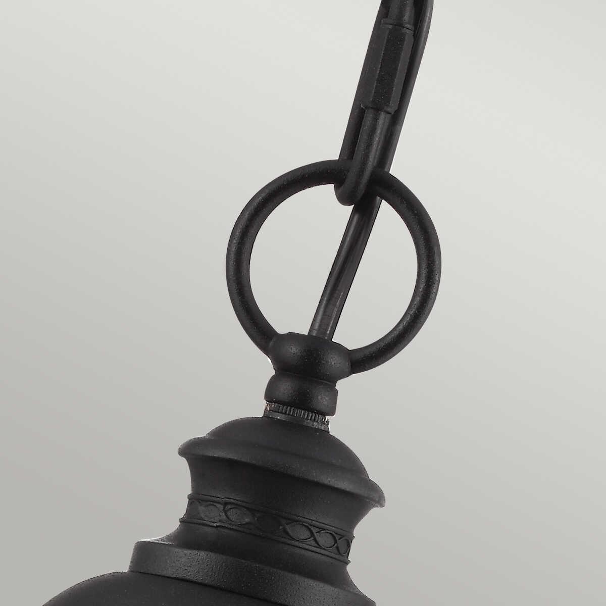 elstead english bridle black finish large outdoor pendant lantern Living Room Close Up