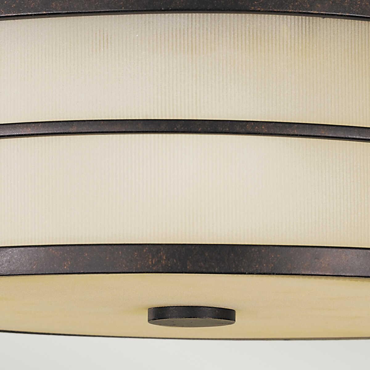 Feiss Fusion 3 Light Flush Mount Grecian Bronze Ceiling Light Living room weight image