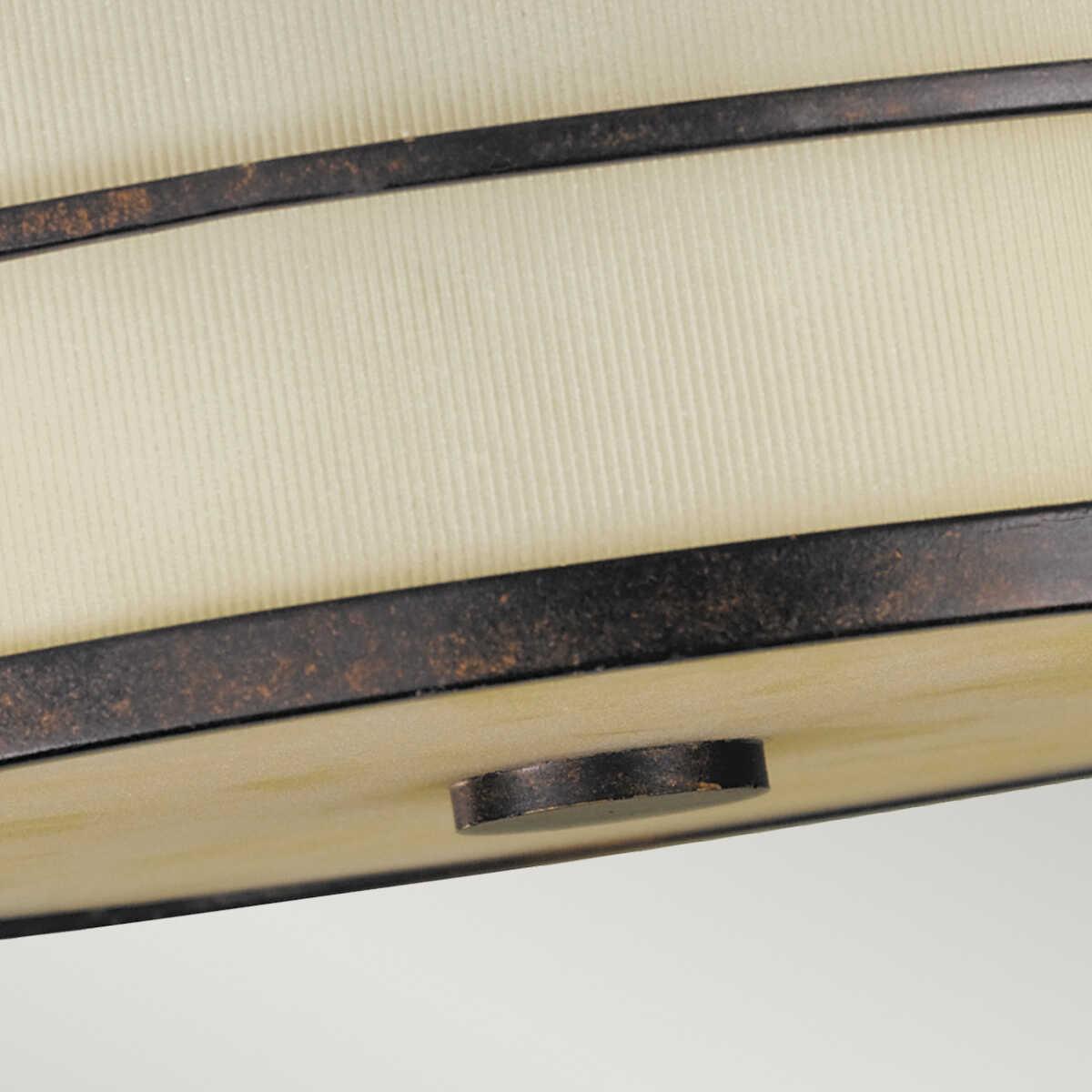 Feiss Fusion 3 Light Semi-Flush Grecian Bronze Ceiling Light Living room weight image