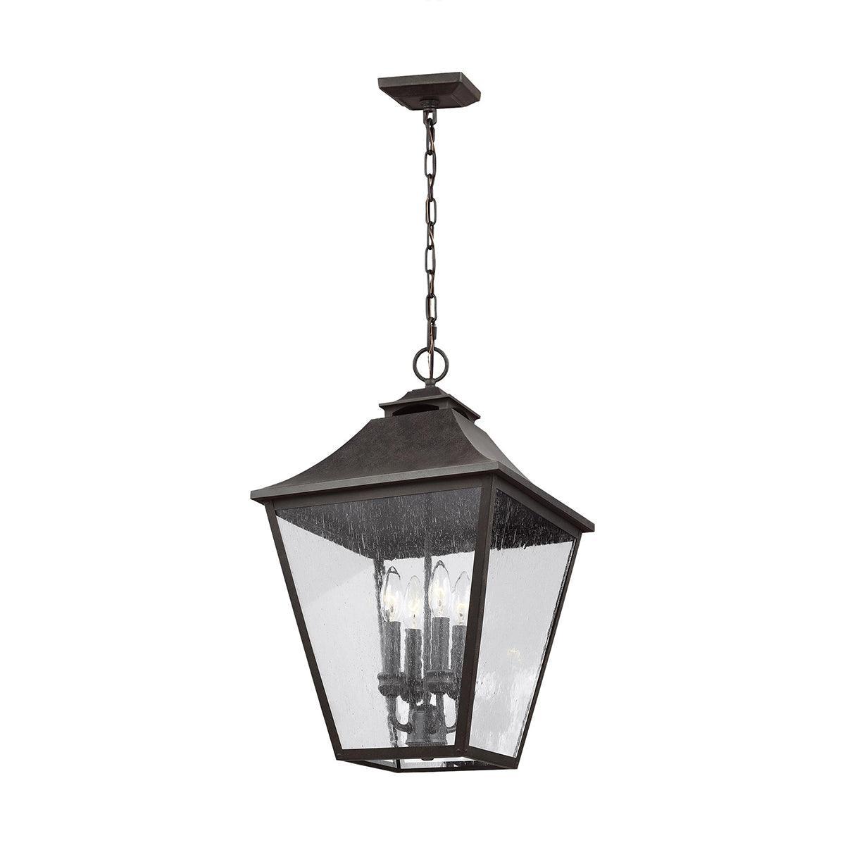 feiss galena 4 light outdoor chain lantern