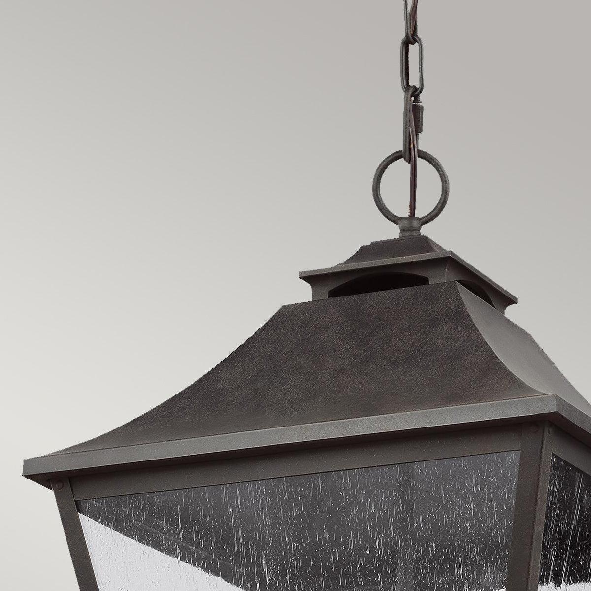 feiss galena 4 light outdoor chain lantern Close Up