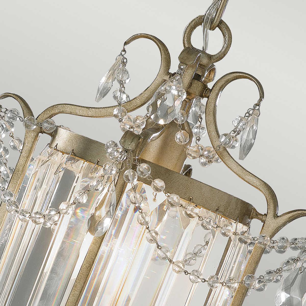Feiss Gianna Silver 1 Light Ceiling Lantern-Ceiling Pendant Lights-Elstead Lighting-5-Tiffany Lighting Direct