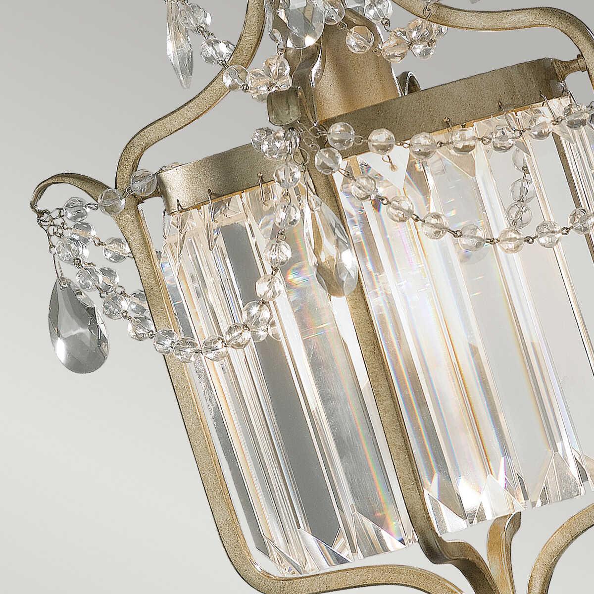 Feiss Gianna Silver 1 Light Ceiling Lantern-Ceiling Pendant Lights-Elstead Lighting-6-Tiffany Lighting Direct