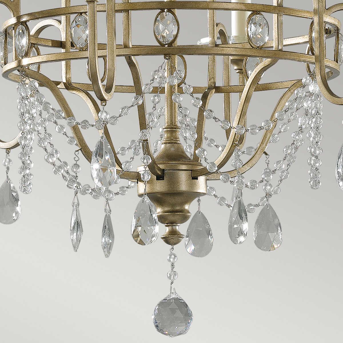 Feiss Gianna 6 Light Gilded Silver Chandelier-Elstead Lighting-6-Tiffany Lighting Direct
