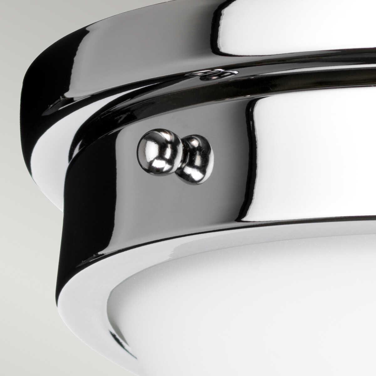 Feiss Gravity 2 Light Flush Polished Chrome Ceiling Light Living room close up