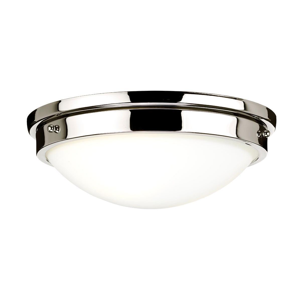 Feiss Gravity 2 Light Flush Polished Nickel Ceiling Light Living room Image
