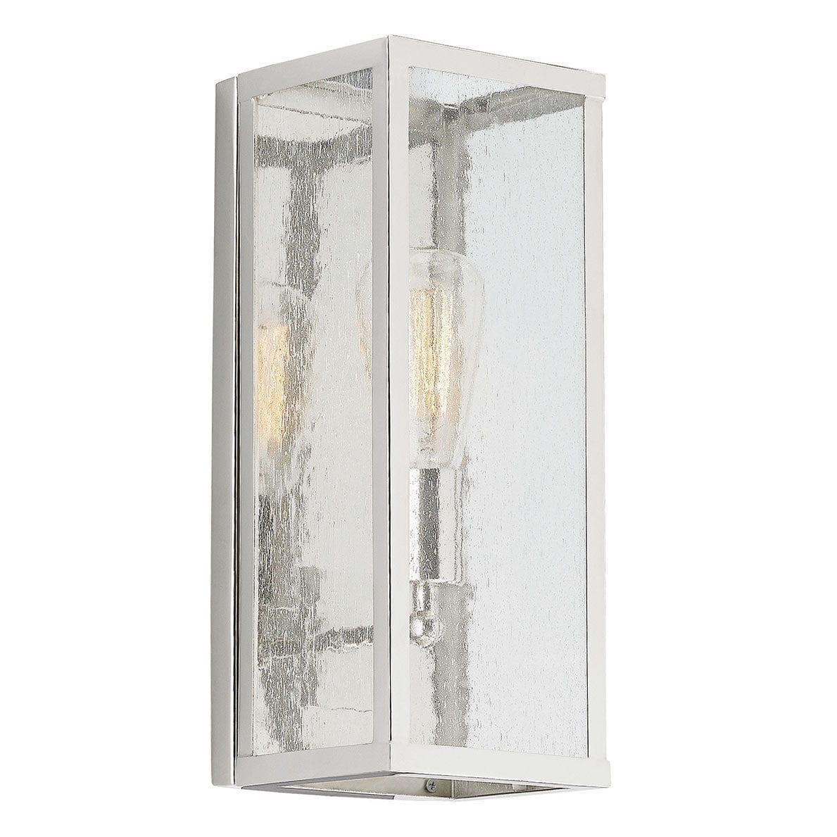 feiss harrow 1 lt polished nickel wall light
