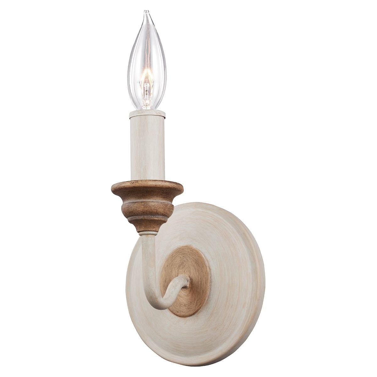 feiss hartsville 1 light chalk washed wooden wall light