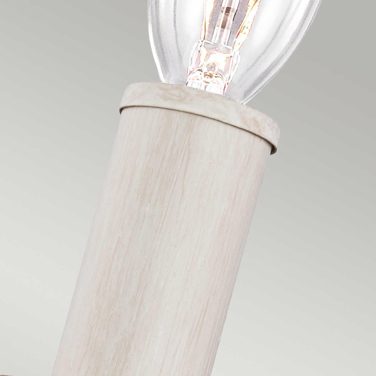 feiss hartsville 1 light chalk washed wooden wall light Close Up LED Bulb