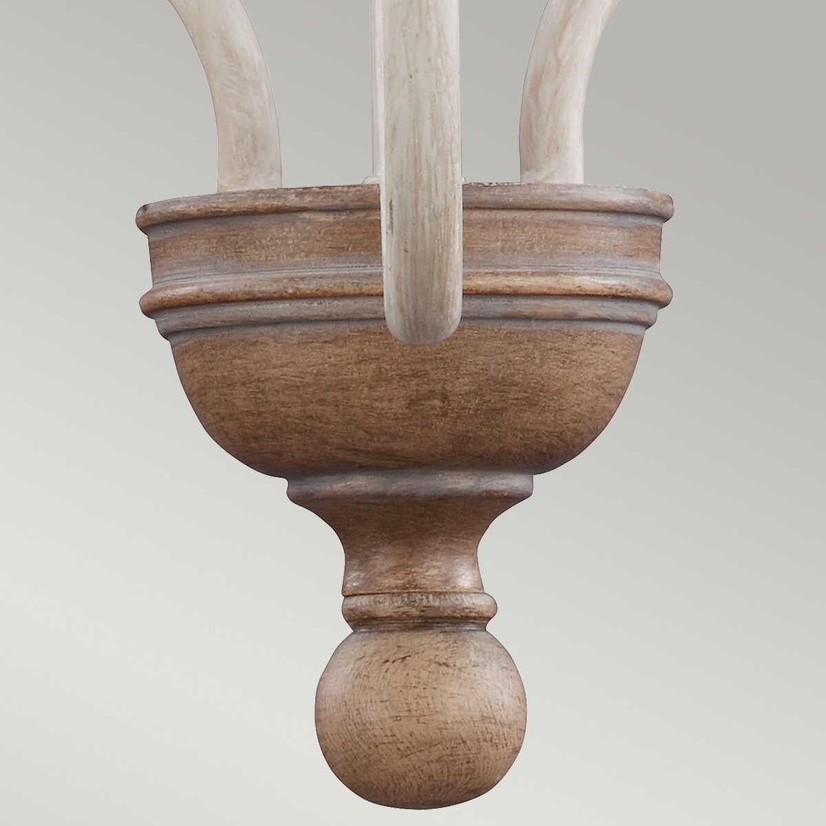 Feiss Hartsville 3 Light Chandelier - Chalk Washed Beechwood-Elstead Lighting-7-Tiffany Lighting Direct