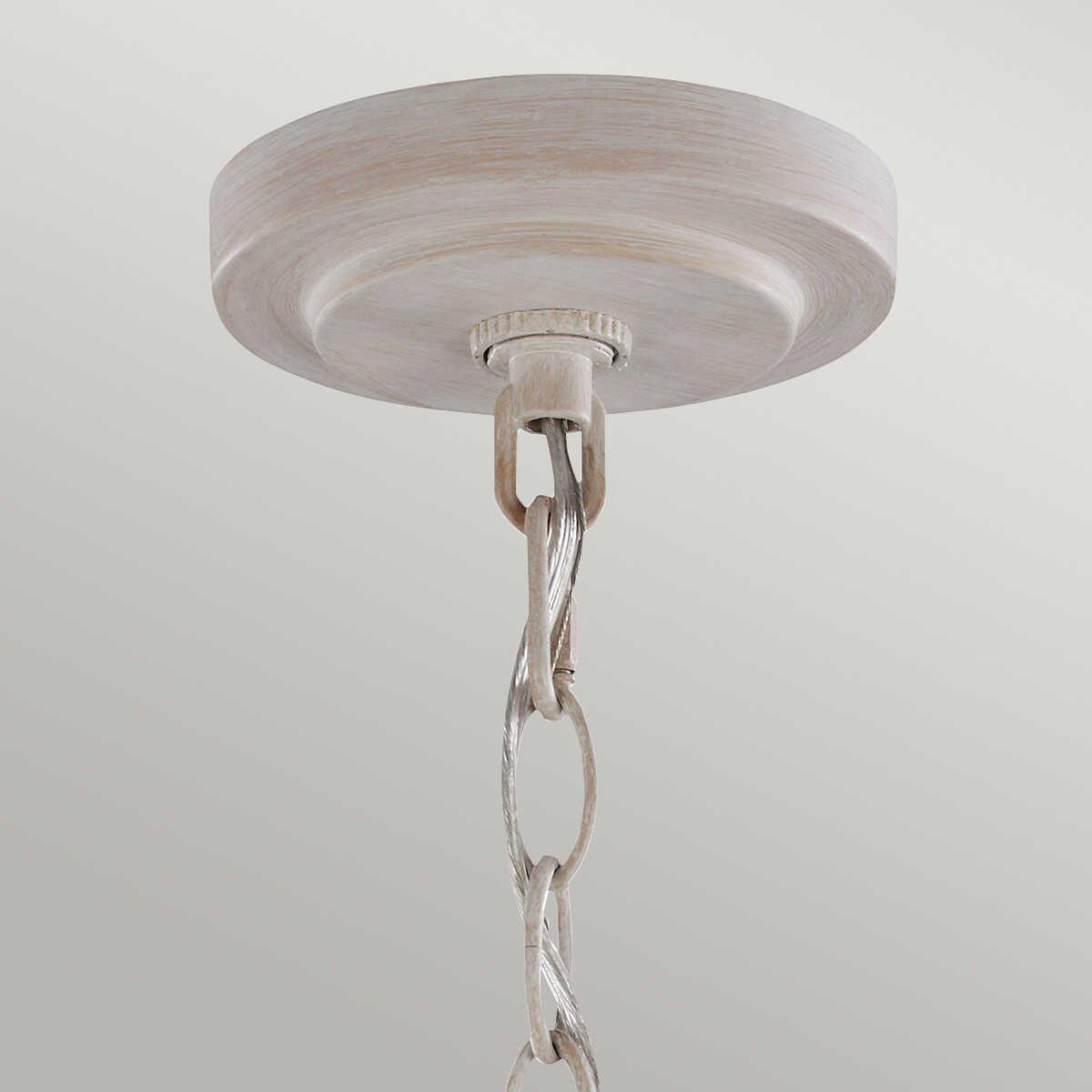 Feiss Hartsville 5 Light Chandelier - Chalk Washed Beechwood-Elstead Lighting-2-Tiffany Lighting Direct