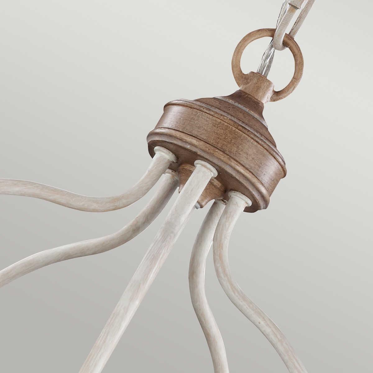 Feiss Hartsville 5 Light Chandelier - Chalk Washed Beechwood-Elstead Lighting-6-Tiffany Lighting Direct