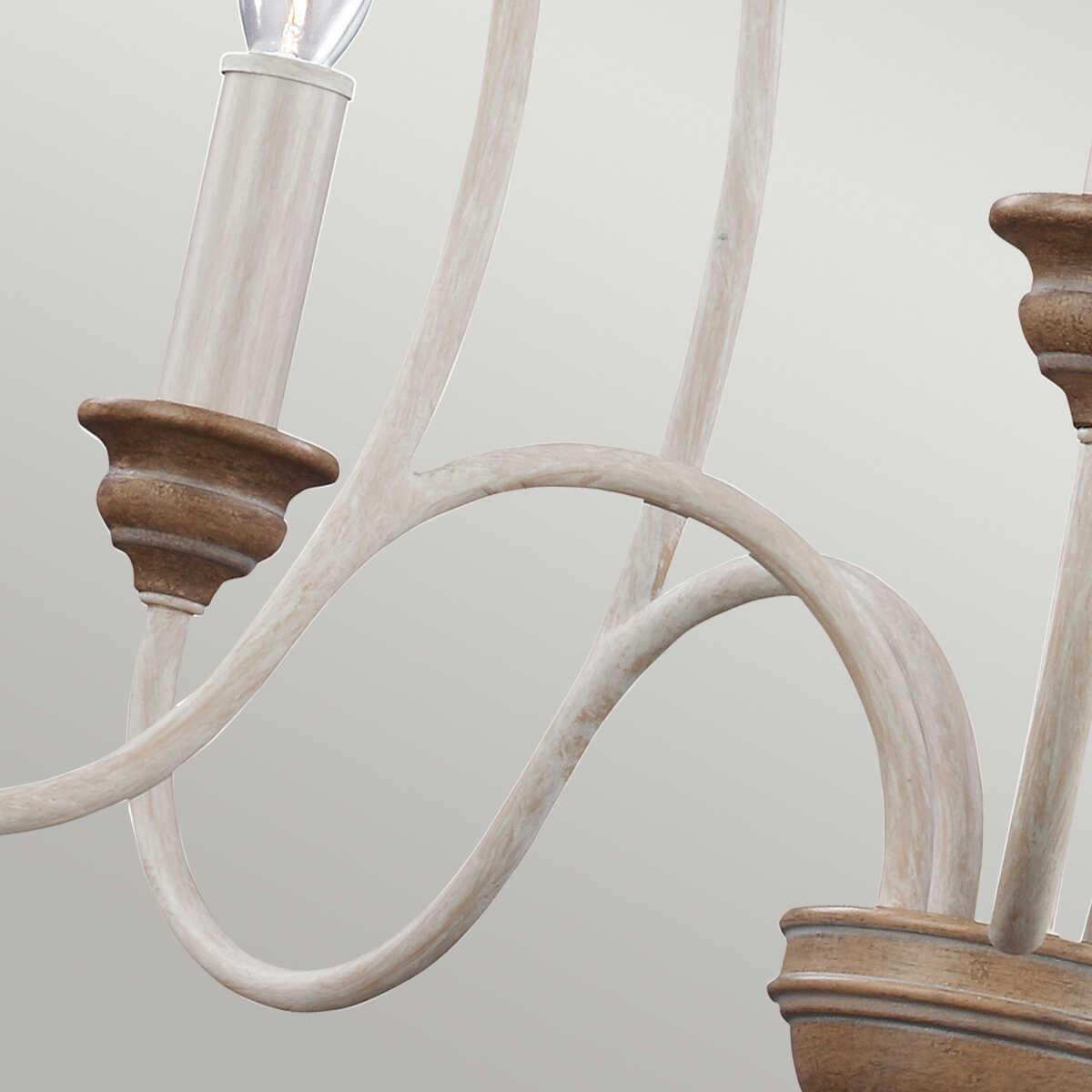 Feiss Hartsville 5 Light Chandelier - Chalk Washed Beechwood-Elstead Lighting-7-Tiffany Lighting Direct