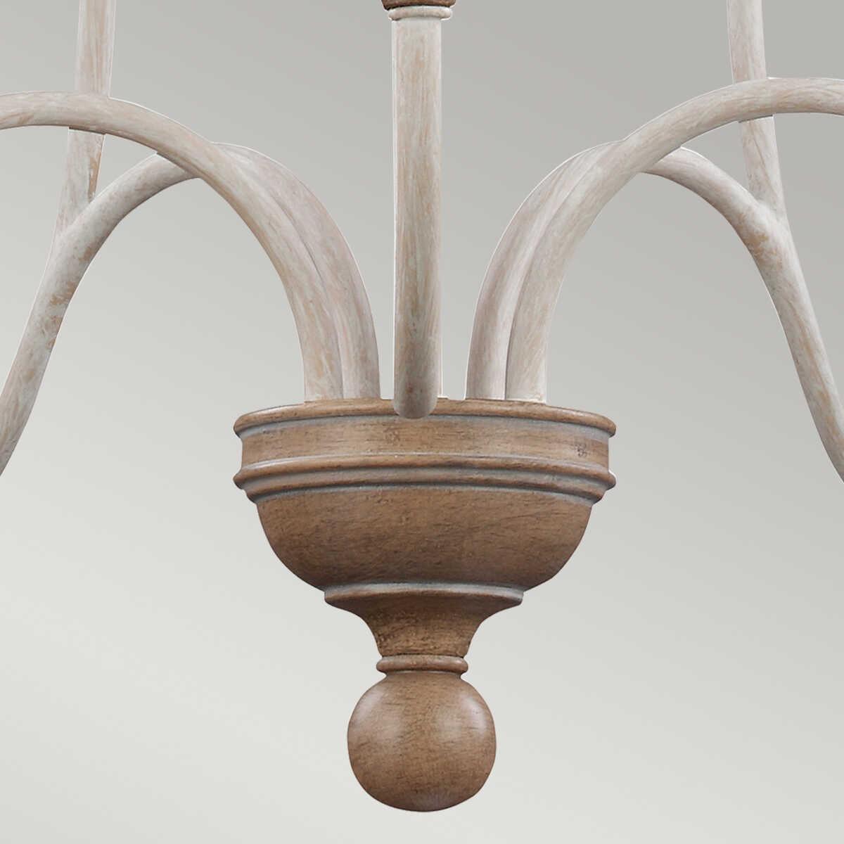 Feiss Hartsville 5 Light Chandelier - Chalk Washed Beechwood-Elstead Lighting-8-Tiffany Lighting Direct