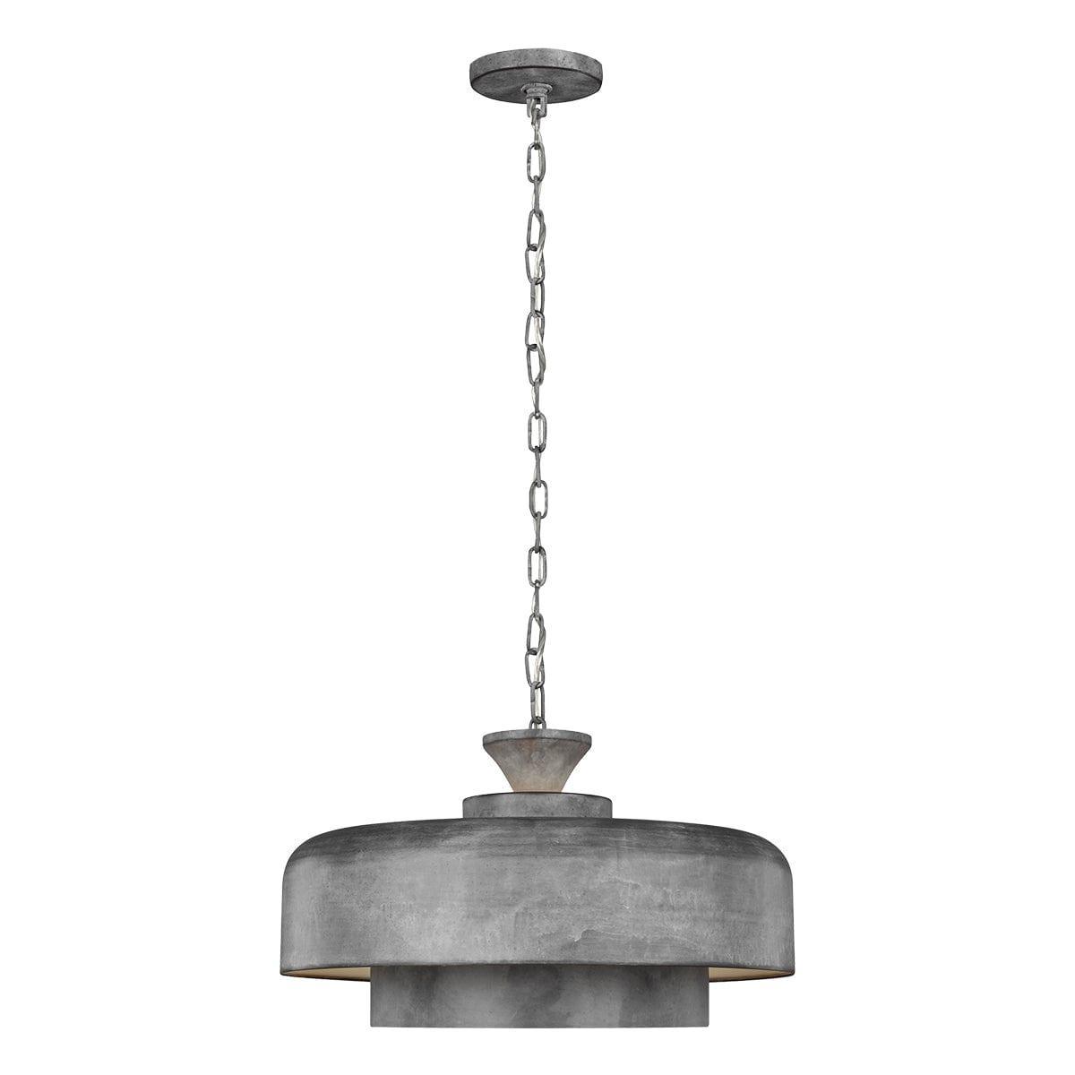 Feiss Haymarket 1 Light Galvanized Ceiling Pendant-Ceiling Pendant Lights-Elstead Lighting-1-Tiffany Lighting Direct