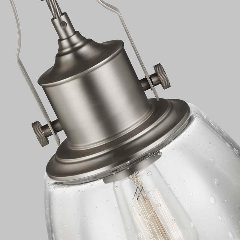 Feiss Hobson 1 Light Medium Satin Nickel Ceiling Pendant-Ceiling Pendant Lights-Elstead Lighting-6-Tiffany Lighting Direct