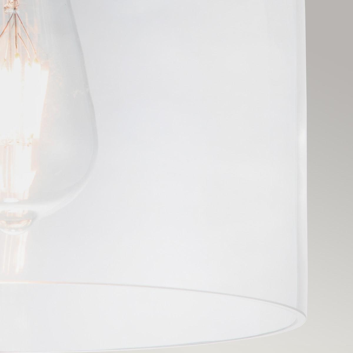 Feiss Hounslow 1 Light Brass Flush Light - Glass Shade Image 2