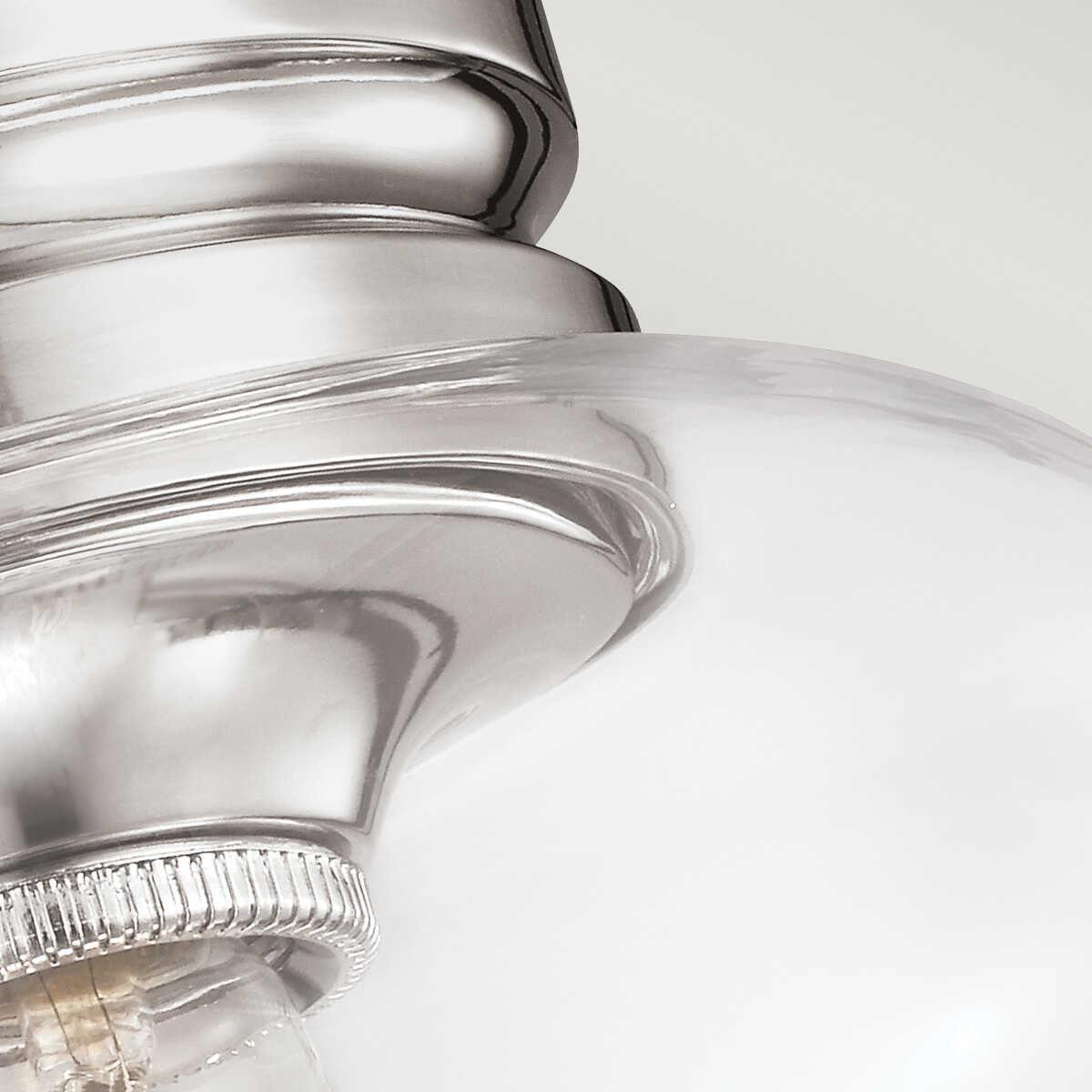 Feiss Hounslow 1 Light Flush Polished Nickel Ceiling Light Living room close up