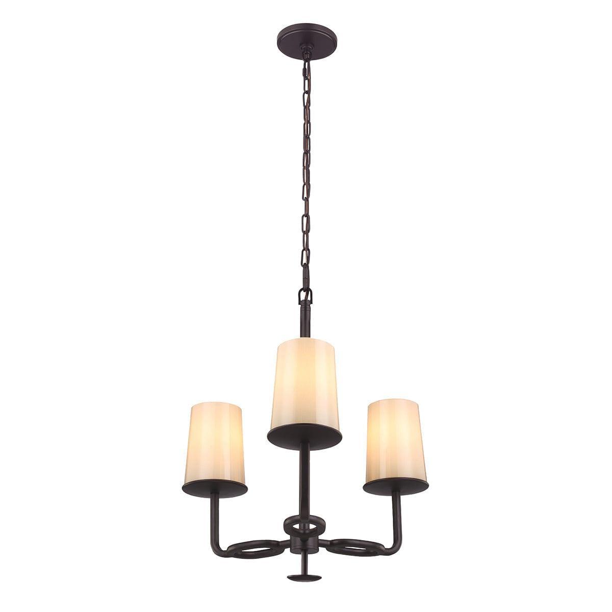 Feiss Huntley 3 Light Bronze Chandelier Elstead Lighting-Elstead Lighting-1-Tiffany Lighting Direct