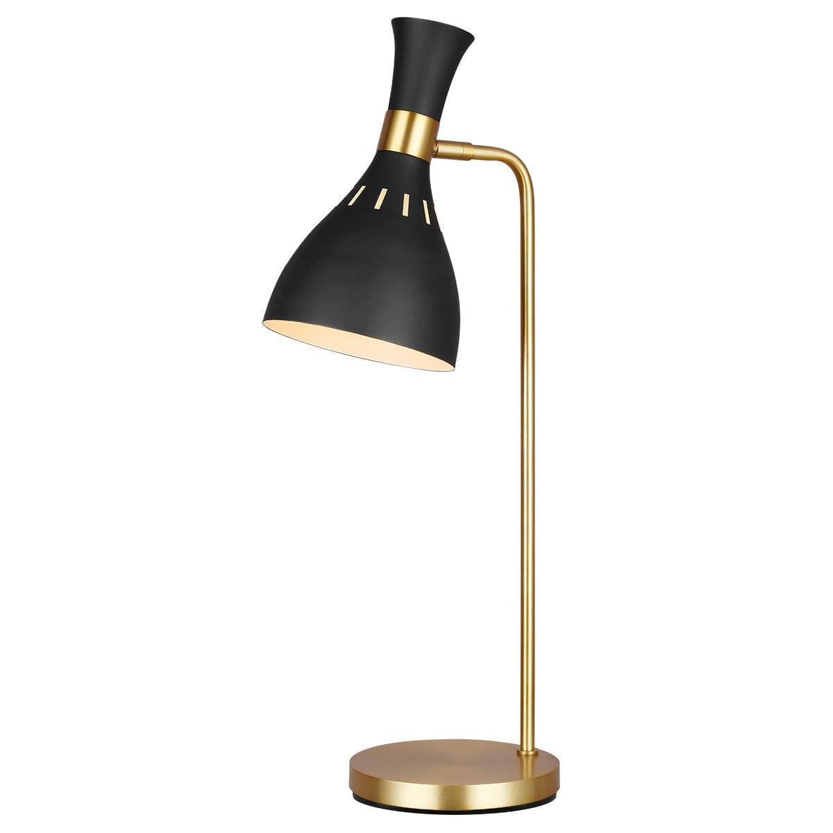 Feiss Joan 1 Light Black & Brass Traditional Table Lamp 1
